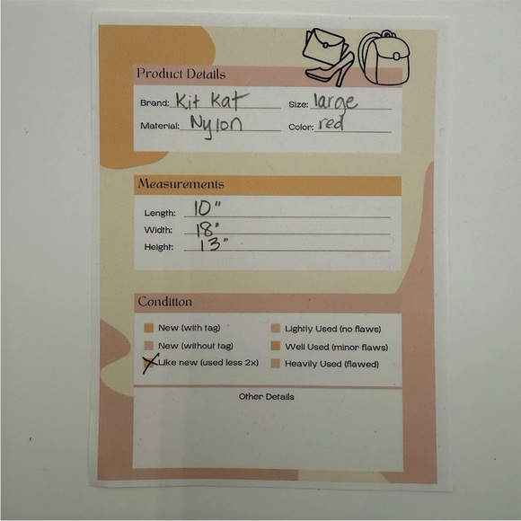 KitKat Large Weekender Tote Duffle Bag Double Handle Adjustable Shoulder Strap - Picture 8 of 8